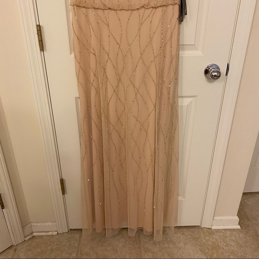 Adrianna Papell Embellished Gown in Champagne Sand - Picture 7 of 14
